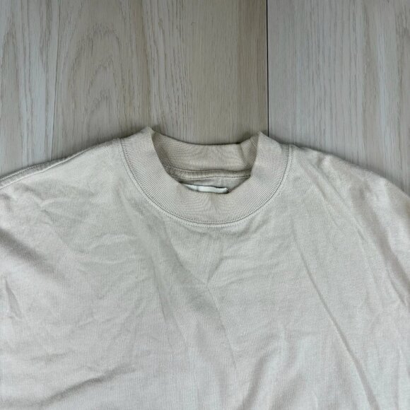 Represent Blank Sweater Men's Size XS Beige Tan Color 100% Cotton Mock Neck - Picture 4 of 10